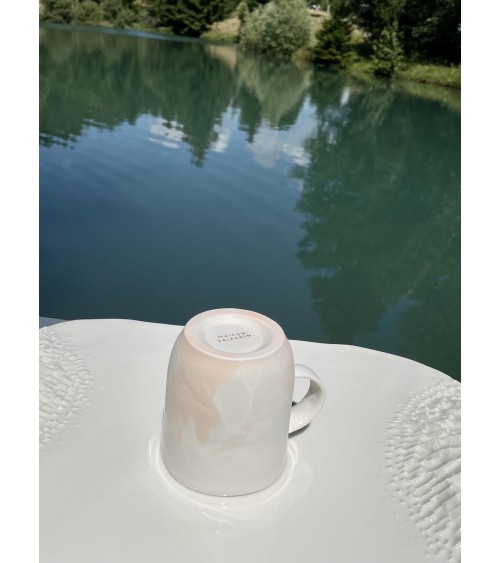 Großer Porzellan Becher - Vapor Rosa Maison Dejardin kaffeetassen teetasse grosse lustige schöne kaufen