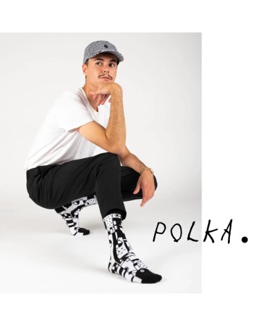 Socks - Polka Label Chaussette funny crazy cute cool best pop socks for women men