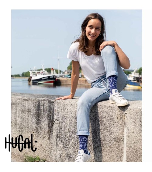 Socken - Hugal - Limitierte Auflage Label Chaussette socke kuschelsocken für damen lustig herren farbige coole socken