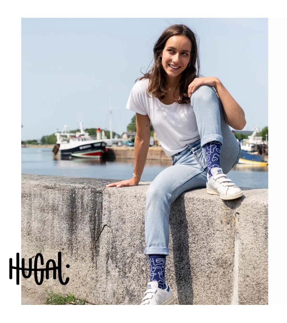 Socken - Hugal - Limitierte Auflage Label Chaussette socke kuschelsocken für damen lustig herren farbige coole socken