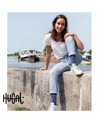 Calzini - Hugal - Edizione limitata Label Chaussette calze da uomo per donna divertenti simpatici particolari