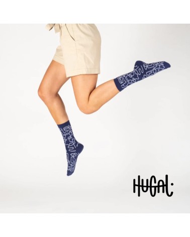 Socken - Hugal - Limitierte Auflage Label Chaussette socke kuschelsocken für damen lustig herren farbige coole socken