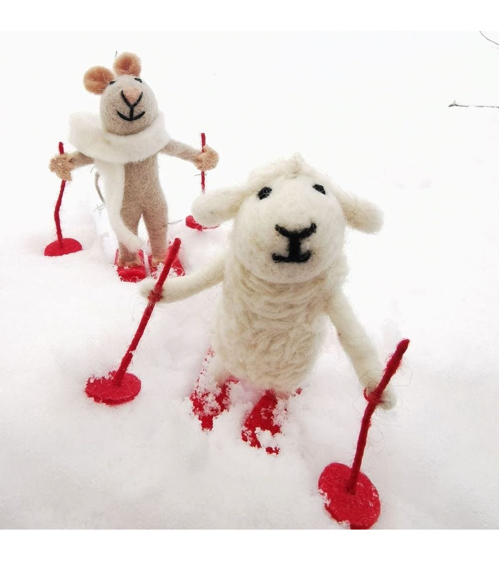 Mouton Skieur - Décoration de Noël Felt so good decoration noel decor déco de noel 2024 maison fait main