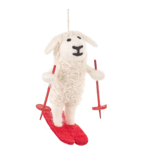 Mouton Skieur - Décoration de Noël Felt so good decoration noel decor déco de noel 2024 maison fait main