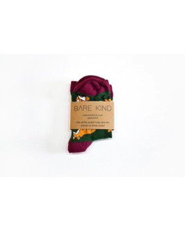 Save the Foxes - Bamboo Kids Socks Bare Kind funny crazy cute cool best pop socks for women men