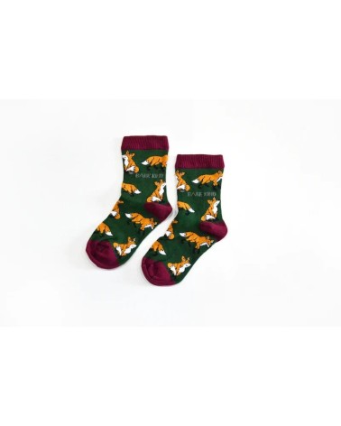 Save the Foxes - Bamboo Kids Socks Bare Kind funny crazy cute cool best pop socks for women men