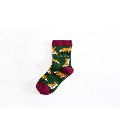 Save the Foxes - Bamboo Kids Socks Bare Kind funny crazy cute cool best pop socks for women men