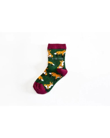 Save the Foxes - Bamboo Kids Socks Bare Kind funny crazy cute cool best pop socks for women men