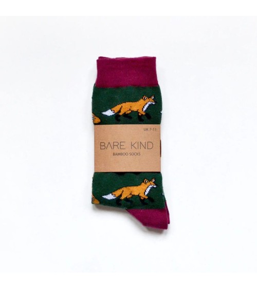Rettet die Füchse - Bambus Socken Bare Kind Socke lustige Damen Herren farbige coole socken mit motiv kaufen