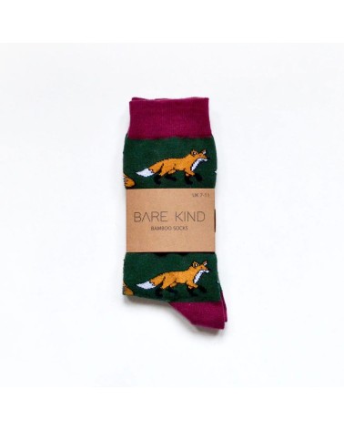 Rettet die Füchse - Bambus Socken Bare Kind Socke lustige Damen Herren farbige coole socken mit motiv kaufen