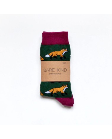 Save the Foxes - Bambou Socks Bare Kind funny crazy cute cool best pop socks for women men