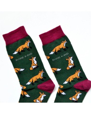 Save the Foxes - Bambou Socks Bare Kind funny crazy cute cool best pop socks for women men