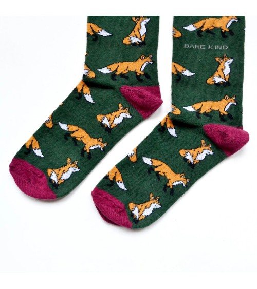 Save the Foxes - Bambou Socks Bare Kind funny crazy cute cool best pop socks for women men