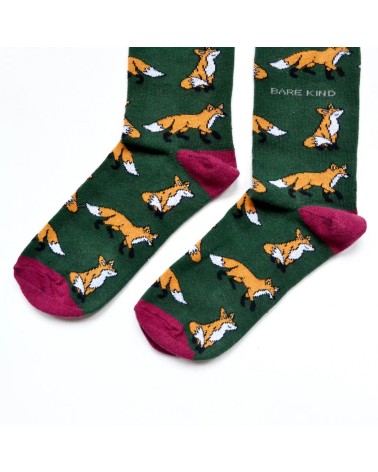 Save the Foxes - Bambou Socks Bare Kind funny crazy cute cool best pop socks for women men