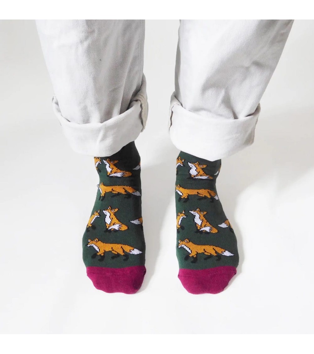 Save the Foxes - Bambou Socks Bare Kind funny crazy cute cool best pop socks for women men