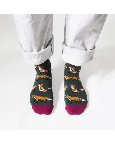 Save the Foxes - Bambou Socks Bare Kind funny crazy cute cool best pop socks for women men