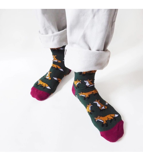 Save the Foxes - Bambou Socks Bare Kind funny crazy cute cool best pop socks for women men