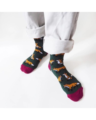 Save the Foxes - Bambou Socks Bare Kind funny crazy cute cool best pop socks for women men