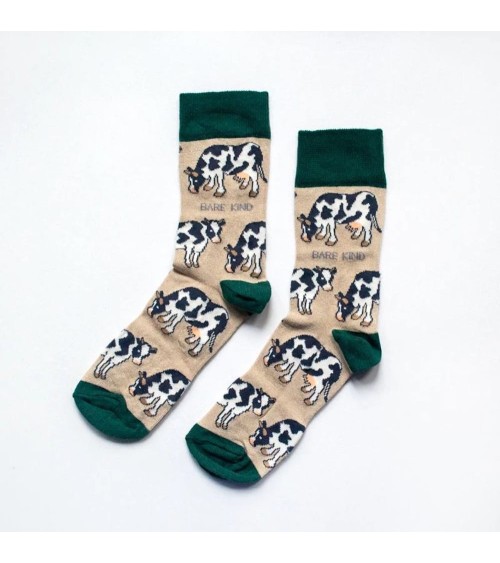 Save the Cows - Bamboo Socks Bare Kind funny crazy cute cool best pop socks for women men