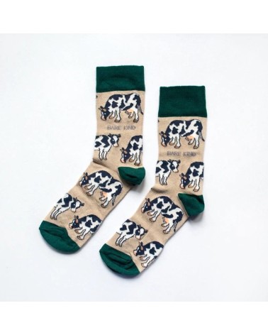 Sauvez les Vaches - Chaussettes en bambou Bare Kind jolies pour femme originales pour homme chausset rigolotes drole Suisse