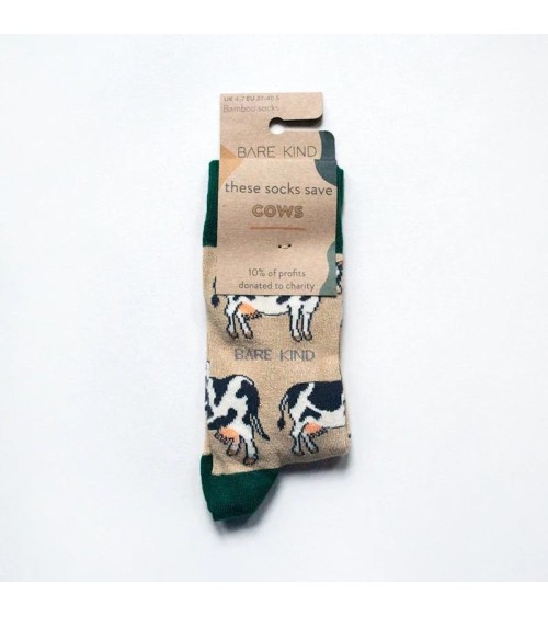 Sauvez les Vaches - Chaussettes en bambou Bare Kind jolies chausset pour homme femme fantaisie drole originales