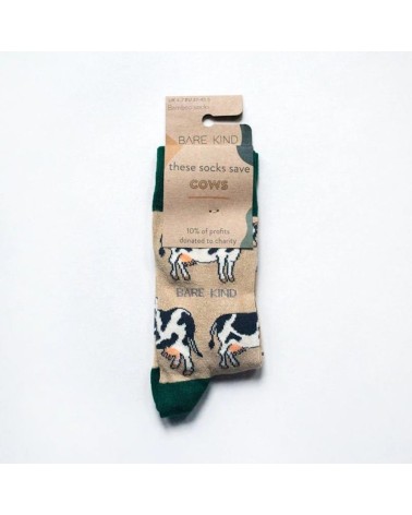 Save the Cows - Bamboo Socks Bare Kind funny crazy cute cool best pop socks for women men