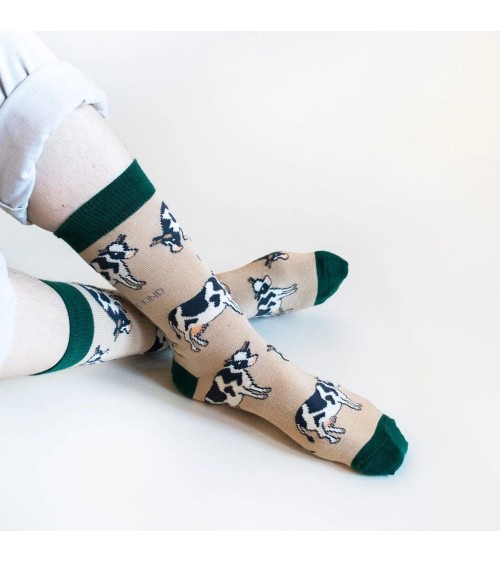 Rettet die Kühe - Bambus Socken Bare Kind socke kuschelsocken für damen lustig herren farbige coole socken