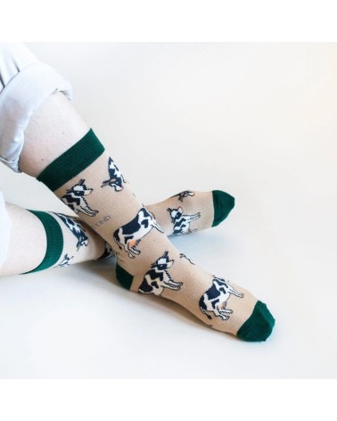 Save the Cows - Bamboo Socks Bare Kind funny crazy cute cool best pop socks for women men