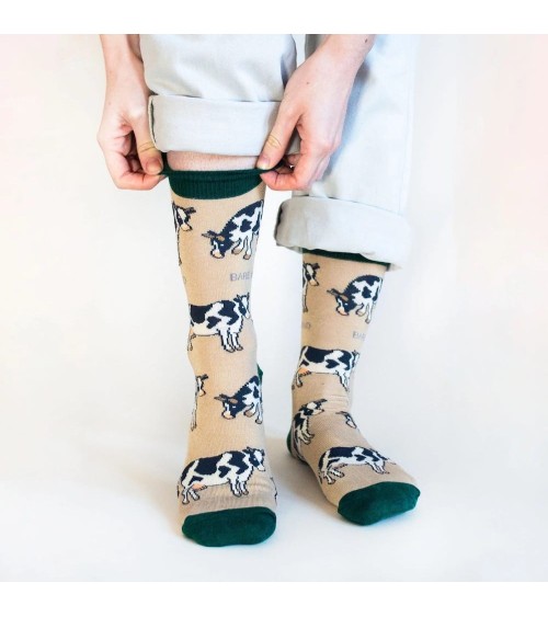 Save the Cows - Bamboo Socks Bare Kind funny crazy cute cool best pop socks for women men