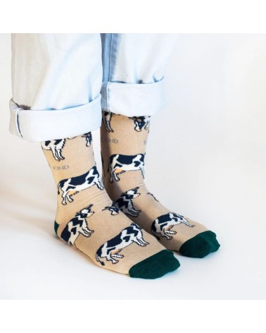 Sauvez les Vaches - Chaussettes en bambou Bare Kind jolies chausset pour homme femme fantaisie drole originales