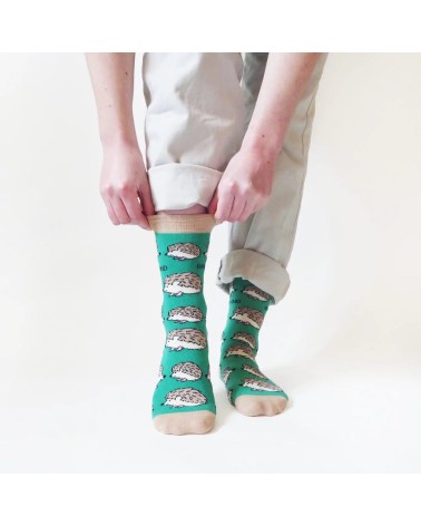 Save the Hedgehogs - Bamboo Socks Bare Kind funny crazy cute cool best pop socks for women men