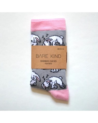 Save the Rabbits - Bamboo Kids Socks Bare Kind funny crazy cute cool best pop socks for women men