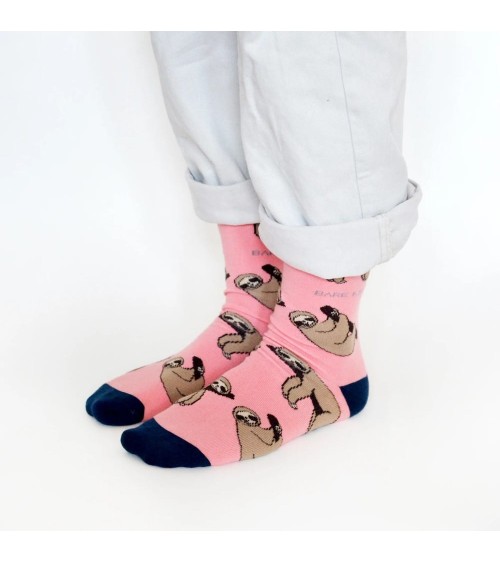 Save the Sloths - Bamboo Socks Bare Kind funny crazy cute cool best pop socks for women men