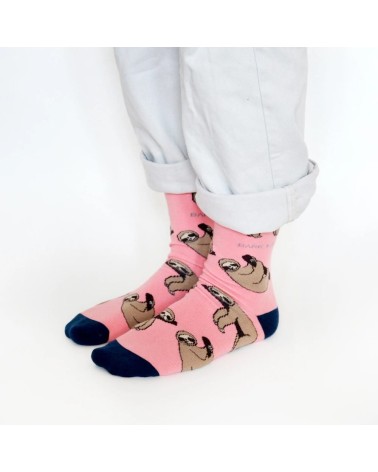 Sauvez les paresseux - Chaussettes en bambou Bare Kind jolies pour femme originales pour homme chausset rigolotes drole Suisse