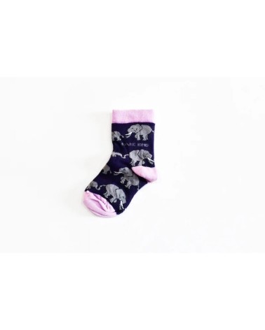 Sauvez les éléphants - Chaussettes enfant en bambou Bare Kind jolies pour femme originales pour homme chausset rigolotes drol...