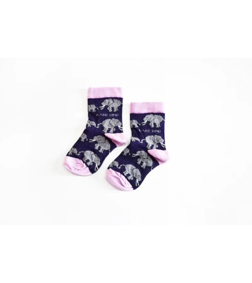 Save the Elephants - Kids Bamboo Socks Bare Kind funny crazy cute cool best pop socks for women men