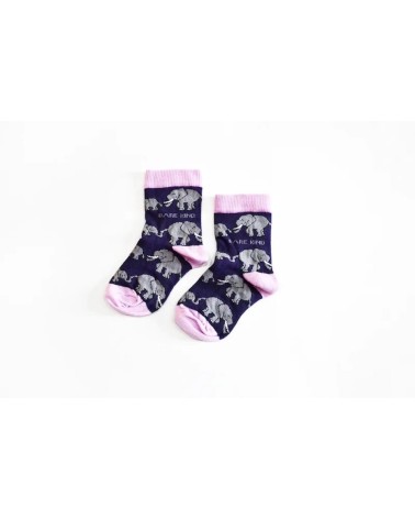 Sauvez les éléphants - Chaussettes enfant en bambou Bare Kind jolies pour femme originales pour homme chausset rigolotes drol...