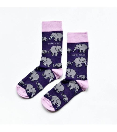 Save the Elephants - Bamboo Socks Bare Kind funny crazy cute cool best pop socks for women men