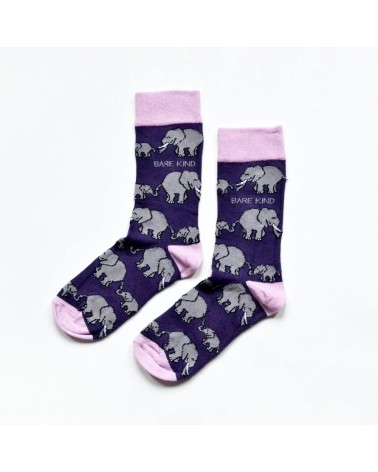 Save the Elephants - Bamboo Socks Bare Kind funny crazy cute cool best pop socks for women men