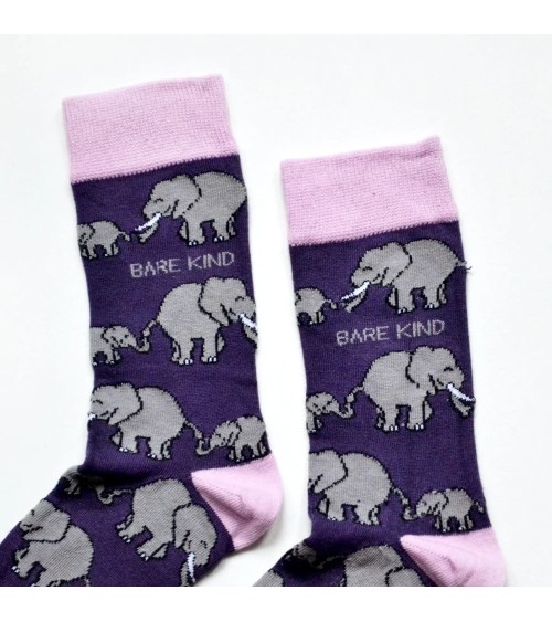 Rettet die Elefanten - Bambus Socken Bare Kind Socke lustige Damen Herren farbige coole socken mit motiv kaufen