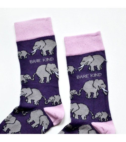 Save the Elephants - Bamboo Socks Bare Kind funny crazy cute cool best pop socks for women men