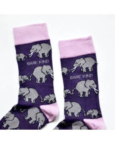 Save the Elephants - Bamboo Socks Bare Kind funny crazy cute cool best pop socks for women men