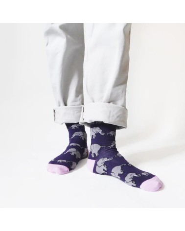 Save the Elephants - Bamboo Socks Bare Kind funny crazy cute cool best pop socks for women men
