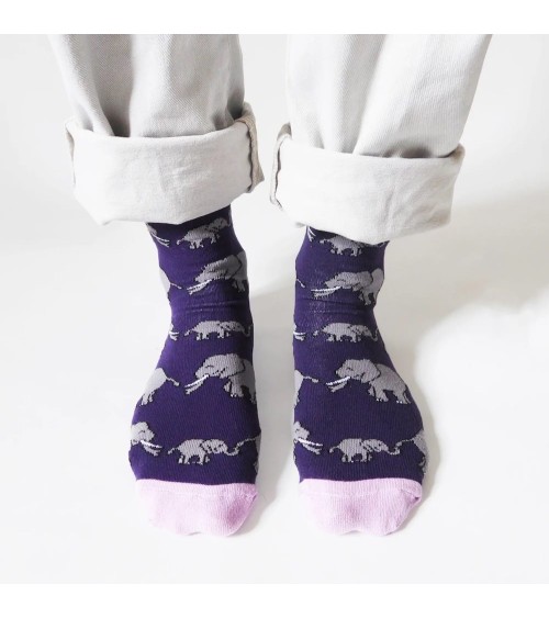 Save the Elephants - Bamboo Socks Bare Kind funny crazy cute cool best pop socks for women men