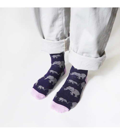 Save the Elephants - Bamboo Socks Bare Kind funny crazy cute cool best pop socks for women men