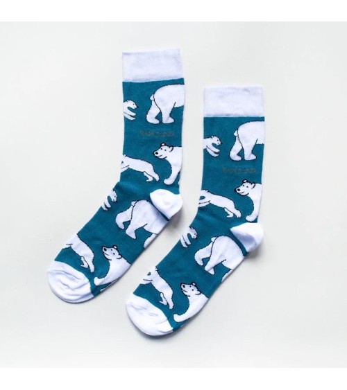 Save the Polar Bears - Bamboo Socks Bare Kind funny crazy cute cool best pop socks for women men