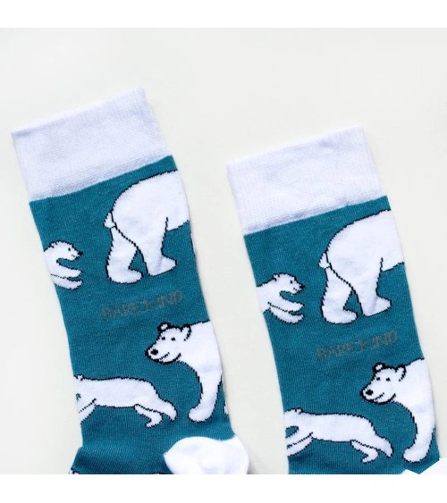 Sauvez les ours polaires - Chaussettes en bambou Bare Kind jolies pour femme originales pour homme chausset rigolotes drole S...