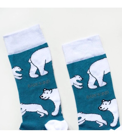 Save the Polar Bears - Bamboo Socks Bare Kind funny crazy cute cool best pop socks for women men