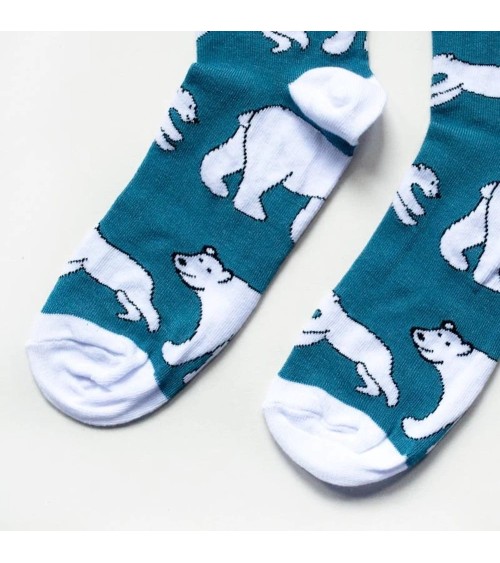 Save the Polar Bears - Bamboo Socks Bare Kind funny crazy cute cool best pop socks for women men