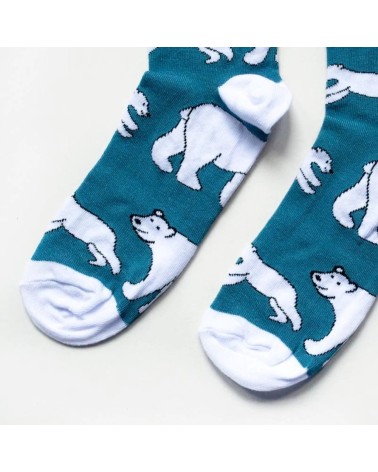 Save the Polar Bears - Bamboo Socks Bare Kind funny crazy cute cool best pop socks for women men